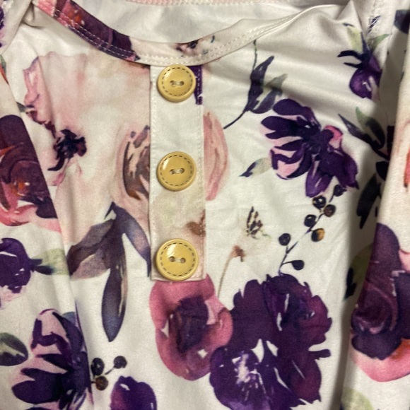 Infant girl nightgown sleeper,ties at the bottom beautiful floral print. NWOT - Picture 2 of 3